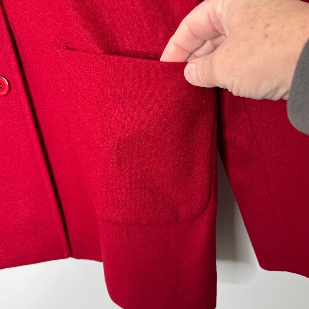 Vintage Sandro wool red hooded‎ coat - Picture 5 of 9